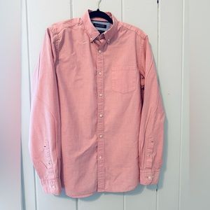Banana Republic Camden Fit Button Down Shirt / Light Red / Medium Tall
